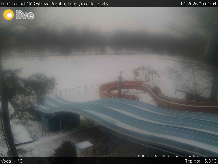 Letní koupaliště Ostrava Poruba - Tobogán a skluzavky - 1.2.2026 v 09:01