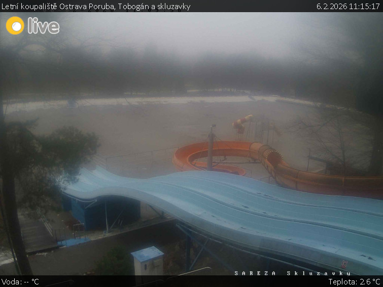 Letní koupaliště Ostrava Poruba - Tobogán a skluzavky - 6.2.2026 v 11:15