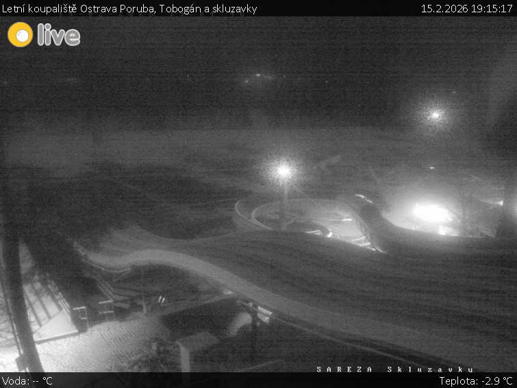 Letní koupaliště Ostrava Poruba - Tobogán a skluzavky - 15.2.2026 v 19:15