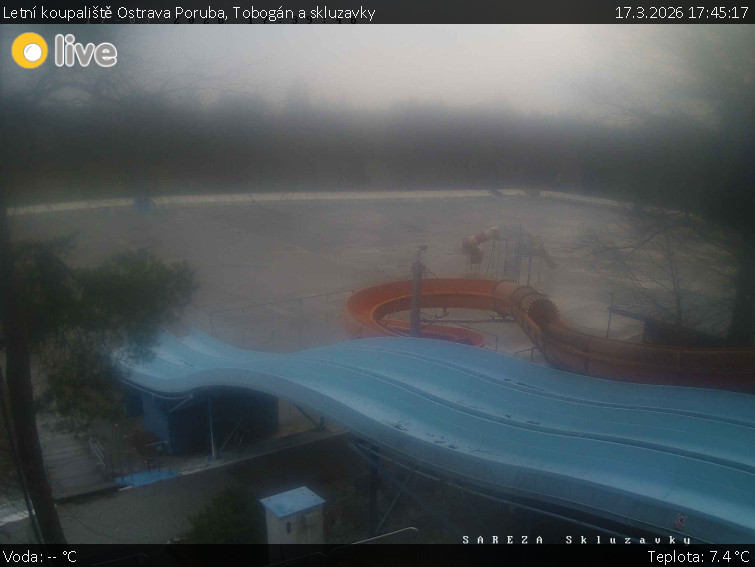 Letní koupaliště Ostrava Poruba - Tobogán a skluzavky - 17.3.2026 v 17:45