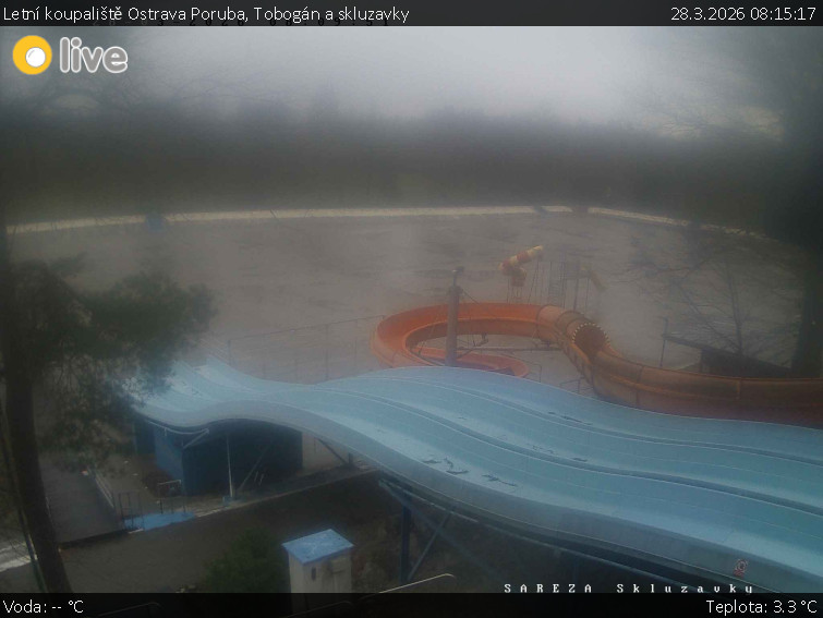 Letní koupaliště Ostrava Poruba - Tobogán a skluzavky - 28.3.2026 v 08:15