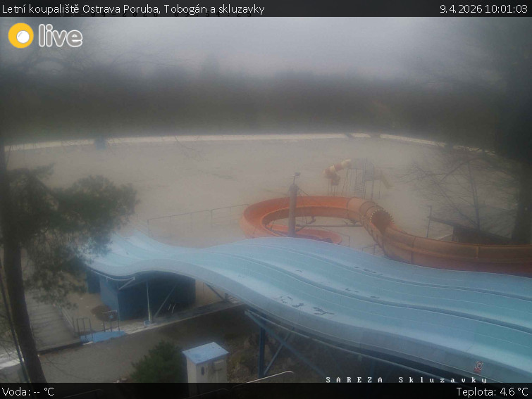 Letní koupaliště Ostrava Poruba - Tobogán a skluzavky - 9.4.2026 v 10:01