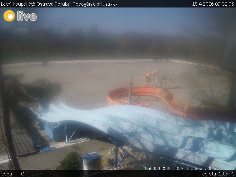 Letní koupaliště Ostrava Poruba - Tobogán a skluzavky - 18.4.2026 v 09:32