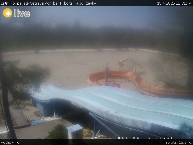 Letní koupaliště Ostrava Poruba - Tobogán a skluzavky - 18.4.2026 v 11:31