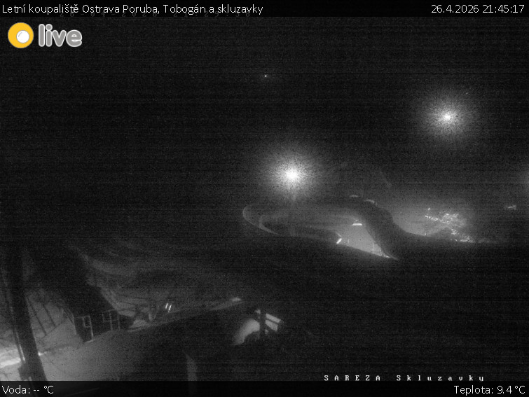 Letní koupaliště Ostrava Poruba - Tobogán a skluzavky - 26.4.2026 v 21:45