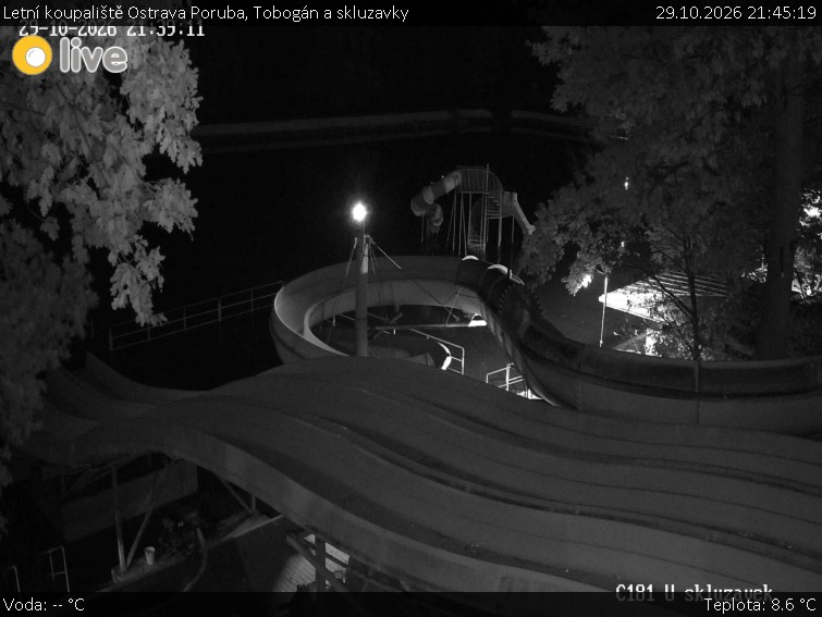 Letní koupaliště Ostrava Poruba - Tobogán a skluzavky - 29.10.2026 v 21:45