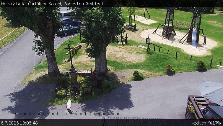 Horský hotel Čarták na Soláni - Pohled na Amfiteatr - 6.7.2025 v 13:05 Horský hotel Čarták na Soláni - Pohled na Amfiteatr - 6.7.2025 v 13:05