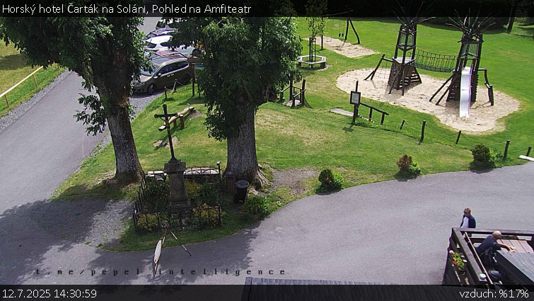 Horský hotel Čarták na Soláni - Pohled na Amfiteatr - 12.7.2025 v 14:30 Horský hotel Čarták na Soláni - Pohled na Amfiteatr - 12.7.2025 v 14:30
