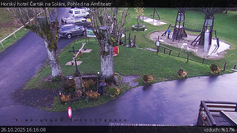 Horský hotel Čarták na Soláni - Pohled na Amfiteatr - 26.10.2025 v 16:16 Horský hotel Čarták na Soláni - Pohled na Amfiteatr - 26.10.2025 v 16:16