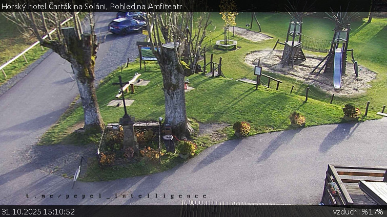 Horský hotel Čarták na Soláni - Pohled na Amfiteatr - 31.10.2025 v 15:10 Horský hotel Čarták na Soláni - Pohled na Amfiteatr - 31.10.2025 v 15:10