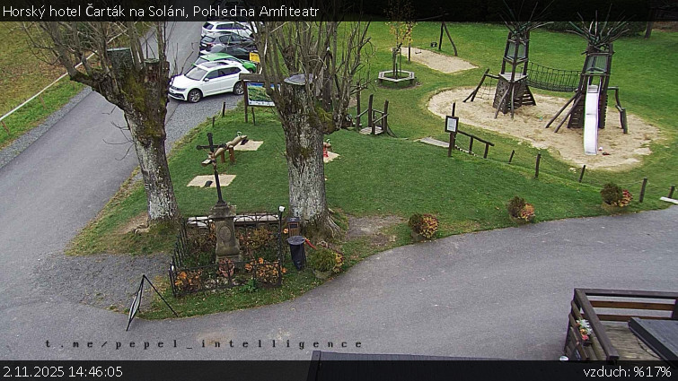 Horský hotel Čarták na Soláni - Pohled na Amfiteatr - 2.11.2025 v 14:46 Horský hotel Čarták na Soláni - Pohled na Amfiteatr - 2.11.2025 v 14:46