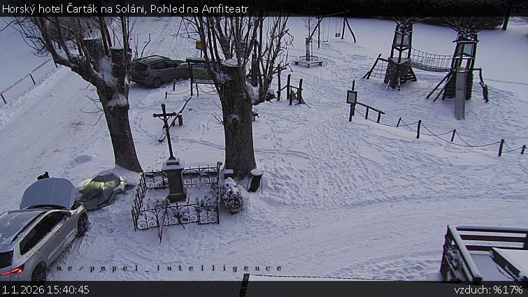 Horský hotel Čarták na Soláni - Pohled na Amfiteatr - 1.1.2026 v 15:40