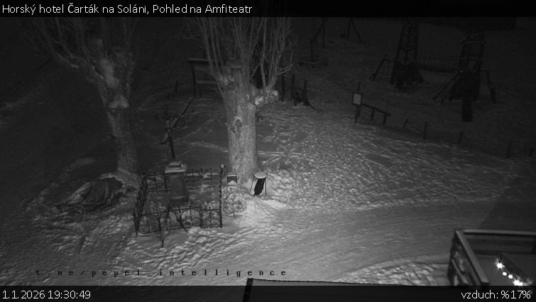 Horský hotel Čarták na Soláni - Pohled na Amfiteatr - 1.1.2026 v 19:30