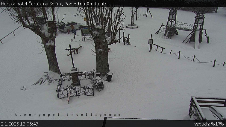 Horský hotel Čarták na Soláni - Pohled na Amfiteatr - 2.1.2026 v 13:05