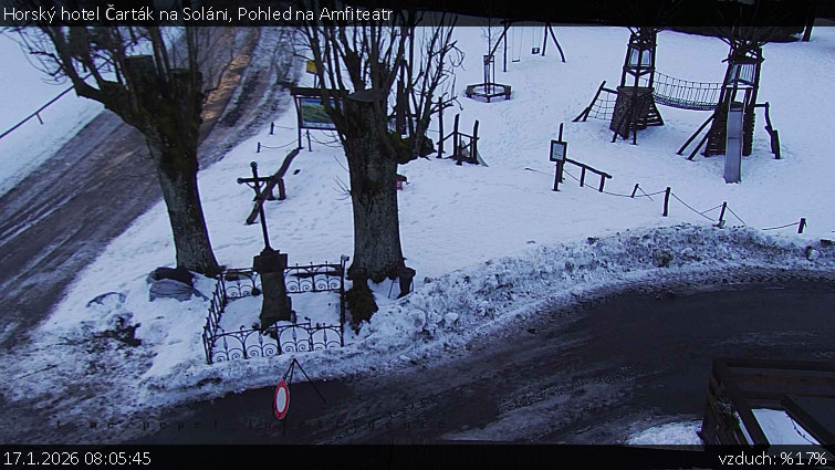 Horský hotel Čarták na Soláni - Pohled na Amfiteatr - 17.1.2026 v 08:05