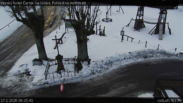 Horský hotel Čarták na Soláni - Pohled na Amfiteatr - 17.1.2026 v 08:25