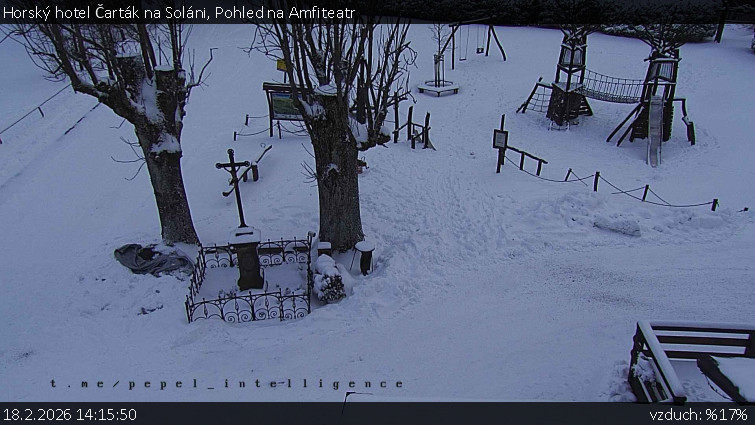 Horský hotel Čarták na Soláni - Pohled na Amfiteatr - 18.2.2026 v 14:15
