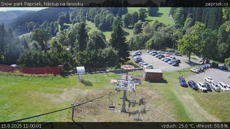 Snow park Paprsek - Nástup na lanovku - 15.8.2025 v 11:00