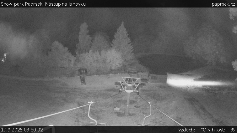 Snow park Paprsek - Nástup na lanovku - 17.9.2025 v 03:30