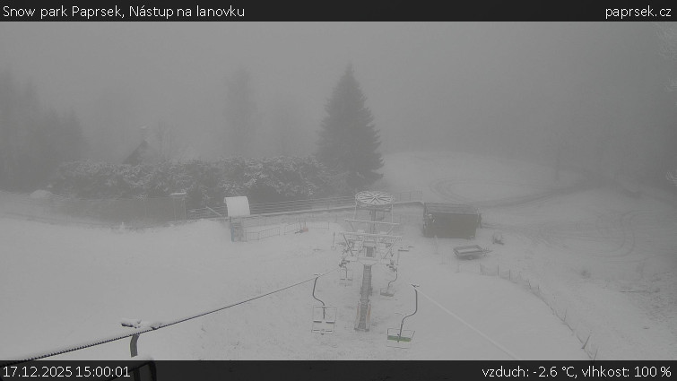 Snow park Paprsek - Nástup na lanovku - 17.12.2025 v 15:00