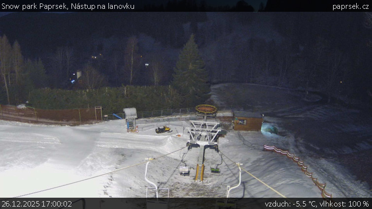 Snow park Paprsek - Nástup na lanovku - 26.12.2025 v 17:00