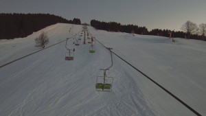 Snow park Paprsek - Lanovka - pohled nahoru - 19.1.2026 v 07:00