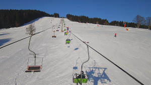 Snow park Paprsek - Lanovka - pohled nahoru - 19.1.2026 v 14:00