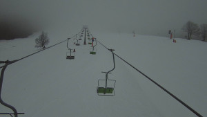 Snow park Paprsek - Lanovka - pohled nahoru - 2.2.2026 v 07:00