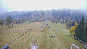 Snow park Paprsek - Lanovka - pohled dolů - 23.10.2025 v 13:01