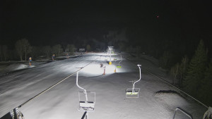 Snow park Paprsek - Lanovka - pohled dolů - 29.12.2025 v 02:00