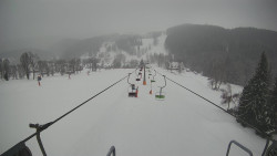 Lanovka - pohled dolů