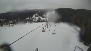 Snow park Paprsek - Lanovka - pohled dolů - 24.2.2026 v 07:00