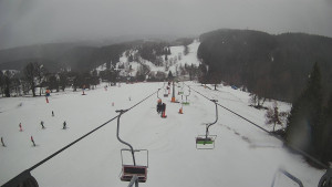 Snow park Paprsek - Lanovka - pohled dolů - 24.2.2026 v 12:01