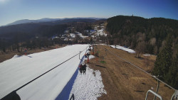 Lanovka - pohled dolů