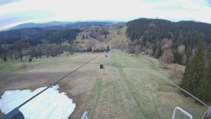 Snow park Paprsek - Lanovka - pohled dolů - 19.4.2026 v 06:00