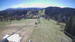 Lanovka - pohled dolů