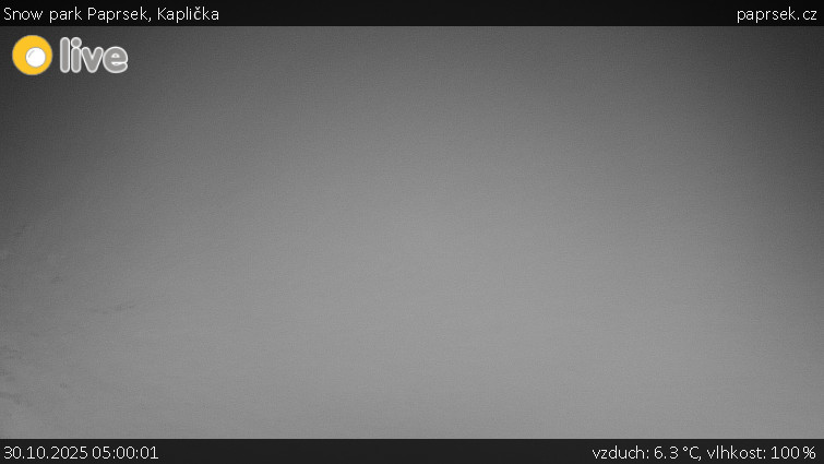Snow park Paprsek - Kaplička - 30.10.2025 v 05:00