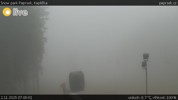 Snow park Paprsek - Kaplička - 2.11.2025 v 07:00 Snow park Paprsek - Kaplička - 2.11.2025 v 07:00
