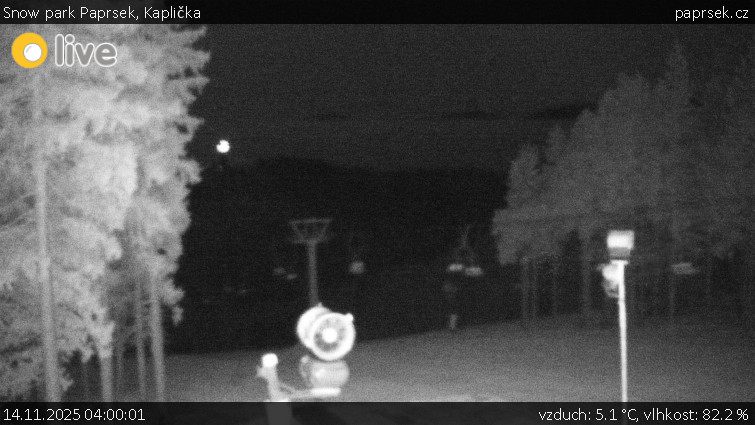 Snow park Paprsek - Kaplička - 14.11.2025 v 04:00