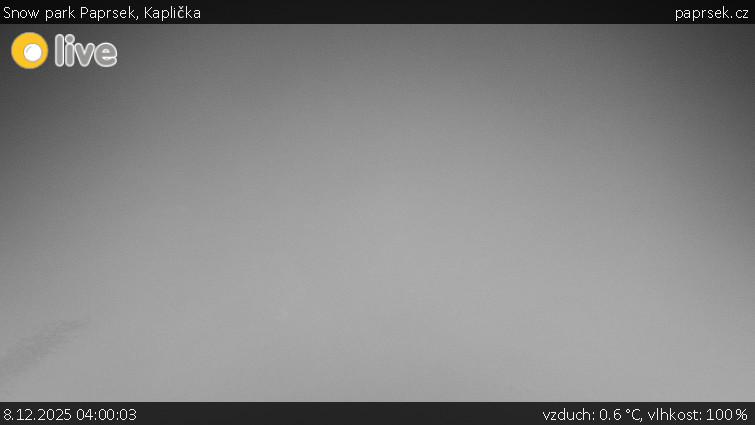 Snow park Paprsek - Kaplička - 8.12.2025 v 04:00