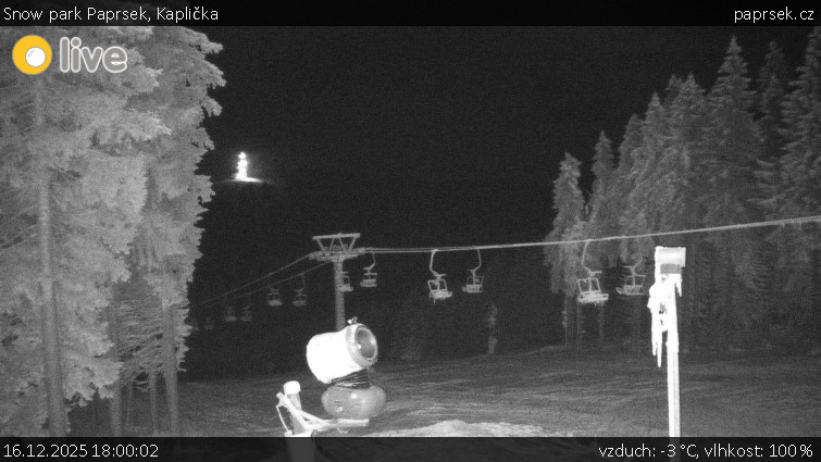 Snow park Paprsek - Kaplička - 16.12.2025 v 18:00