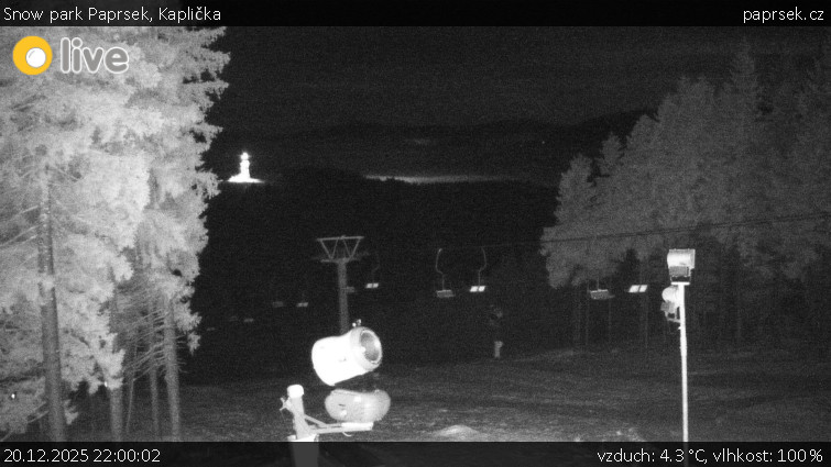 Snow park Paprsek - Kaplička - 20.12.2025 v 22:00