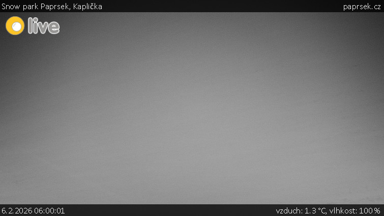 Snow park Paprsek - Kaplička - 6.2.2026 v 06:00