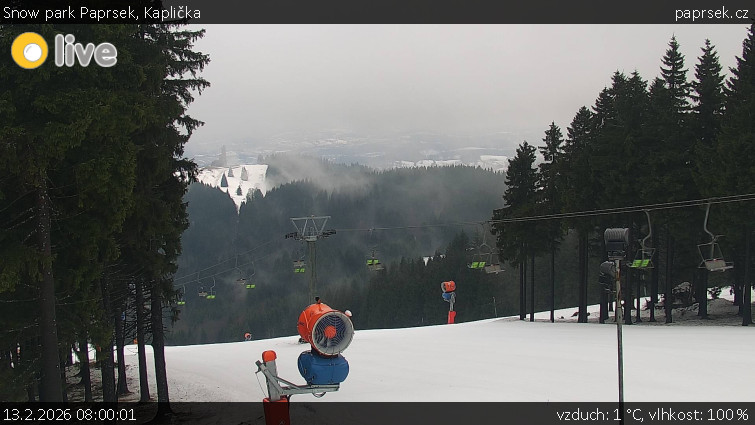 Snow park Paprsek - Kaplička - 13.2.2026 v 08:00