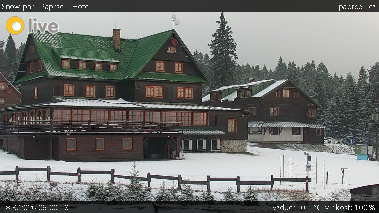 Snow park Paprsek - Hotel - 18.3.2026 v 06:00