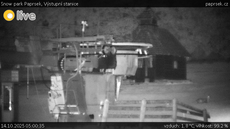 Snow park Paprsek - Výstupní stanice - 14.10.2025 v 05:00 Snow park Paprsek - Výstupní stanice - 14.10.2025 v 05:00