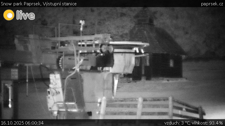 Snow park Paprsek - Výstupní stanice - 16.10.2025 v 06:00 Snow park Paprsek - Výstupní stanice - 16.10.2025 v 06:00