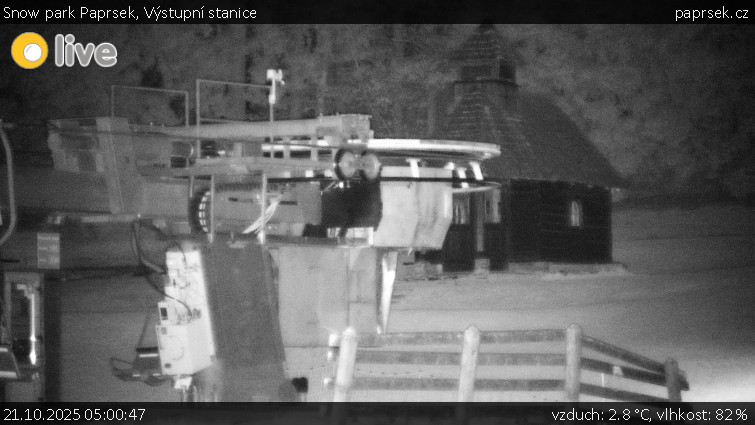 Snow park Paprsek - Výstupní stanice - 21.10.2025 v 05:00 Snow park Paprsek - Výstupní stanice - 21.10.2025 v 05:00