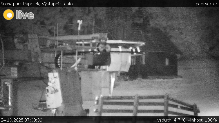 Snow park Paprsek - Výstupní stanice - 24.10.2025 v 07:00