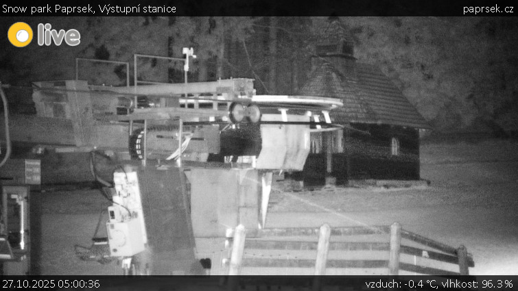 Snow park Paprsek - Výstupní stanice - 27.10.2025 v 05:00 Snow park Paprsek - Výstupní stanice - 27.10.2025 v 05:00